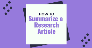 How to Summarize Research Findings Effectively